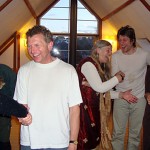 laughter handshakes at mandas findhorn club